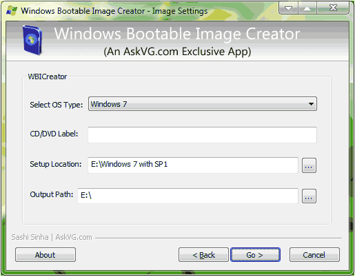 Windows Bootable Image Creator Windows Bootable Image Creator
