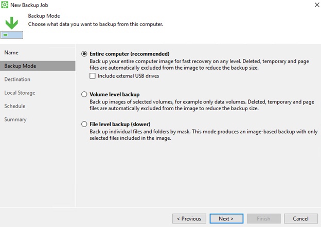 Как создать резервную копию сервера Windows с помощью Veeam Backup Agent