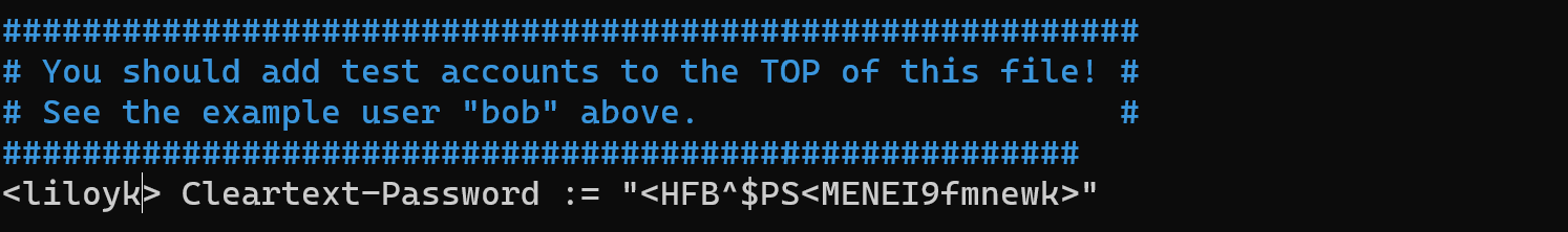 Конфигурация пользователя